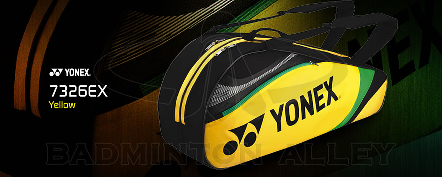 Yonex 7326 Yellow Badminton Tennis 6 Rackets Bag