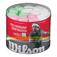 Wilson Pro Overgrip Perforated Bucket 60pcs Assorted Colors