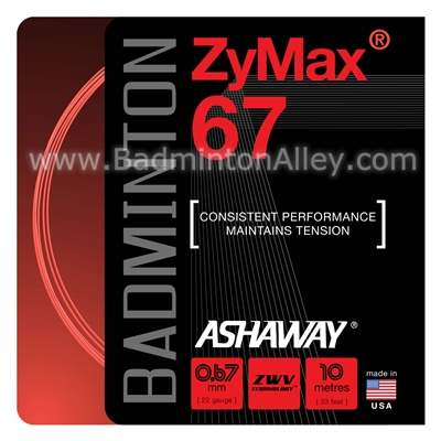Ashaway ZyMax 67 (0.67mm) Badminton String - Red