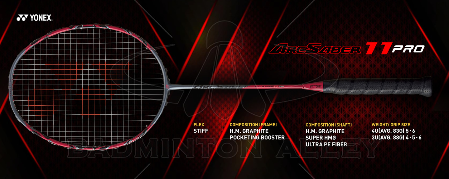 Yonex ArcSaber 11 Pro (Arc11Pro) 4UG5 Grayish Pearl Badminton Racket