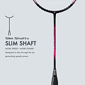 Yonex Nanoflare 001 Feel Badminton Racquet Strung G5 Racket In Black/Pink 