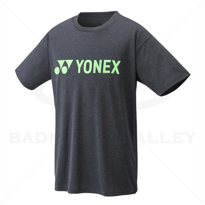 Yonex YY Logo T-Shirt Charcoal Grey with Teal Logo UNISEX UNISEX
