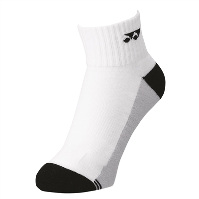 Yonex 19157EX White Low Cut Sports Socks (Black Logo)