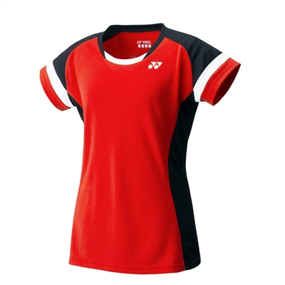 Yonex YW0001EX Women Crew Neck Shirt (Color: Sunrise Red)
