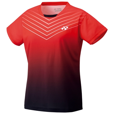 Yonex YW0025EX Women Crew Neck Badminton Performance Shirt (Ruby Red)