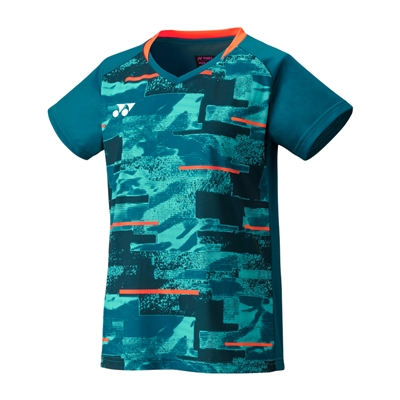 Yonex YW0034EX Women Crew Neck Shirt (Color: Blue Green)