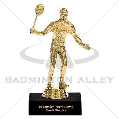 Badminton Trophy Award Male Figurine