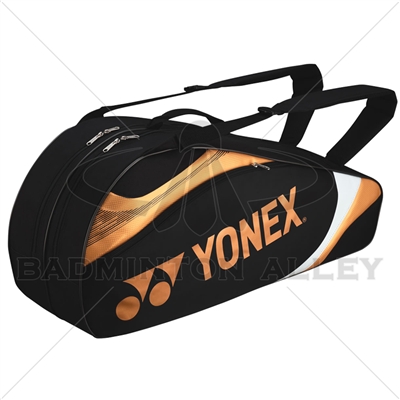Yonex 7326 Black Gold Badminton Tennis 6 Rackets Bag