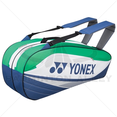 Yonex 7526-EX Blue Green Badminton Tennis 6 Rackets Bag