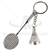 Metal Long Racket Shuttlecock Keychain Souvenir