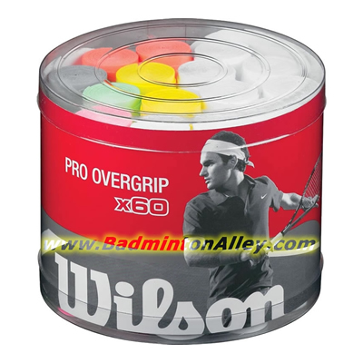 Wilson Pro Overgrip Bucket 60pcs Assorted Colors