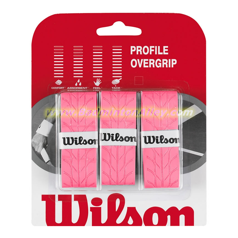 Wilson Pro Overgrip Pink x 3 - Long Lasting - Zona de Padel