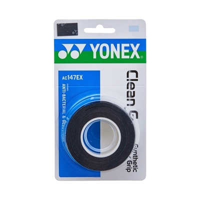 Yonex Clean Grap (AC147EX) Anti-Bacterial Deodorant Overgrip BLACK