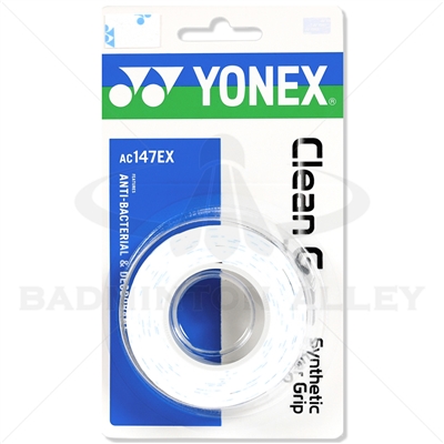 Yonex Clean Grap (AC147EX) Anti-Bacterial Deodorant Overgrip WHITE SKY BLUE