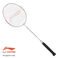LI-NING Wingstorm Silver Purple Badminton Racket (AYPE028)