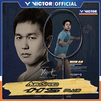 Victor AuraSpeed Hypersonic Plus Hendra Setiawan (ARS-HS-PLUS-HENDRA) Dull Black Badminton Racket