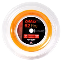 Ashaway ZyMax 62 Fire (0.62mm) 200m/660ft Badminton String Reel - Orange