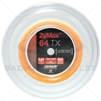 Ashaway ZyMax 64TX (0.64mm) 200m/660ft Badminton String Reel - Orange