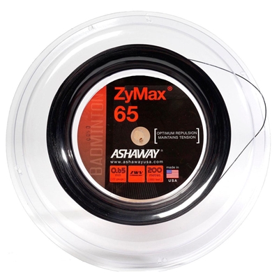 Ashaway ZyMax 65 (0.65mm) 200m/660ft Badminton String Reel - Black