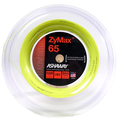 Ashaway ZyMax 65 (0.65mm) 200m/660ft Badminton String Reel - Yellow
