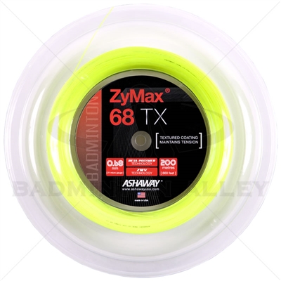 Ashaway ZyMax 68TX (0.68mm) 200m/660ft Badminton String Reel - Yellow