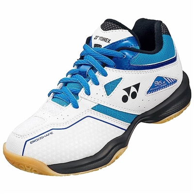 Yonex Power Cushion 36 Junior (SHB-36JR) White Blue Badminton Shoes