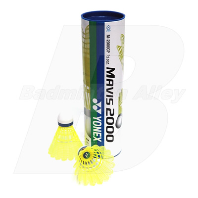 Yonex Mavis 2000 (M2000) Yellow (Medium Speed) Nylon Shuttlecock