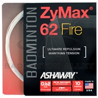Ashaway ZyMax 62 Fire (0.62mm) Badminton String - White