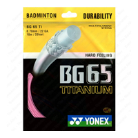 Yonex BG-65 Ti (Titanium) Badminton String - Pink