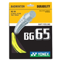 Yonex BG-65 (BG65) Yellow (0.70mm/10m/33ft) Badminton String