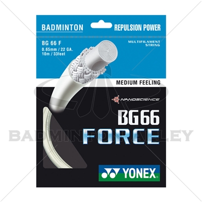 Yonex BG-66 Force (BG66F) White Badminton String