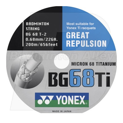 Yonex BG-68 Titanium (BG-68Ti) 200m Reel Badminton String