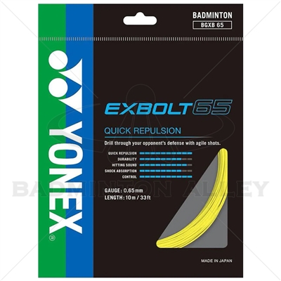 Yonex Exbolt 65 (BGXB65) Badminton String Yellow 10m/33ft